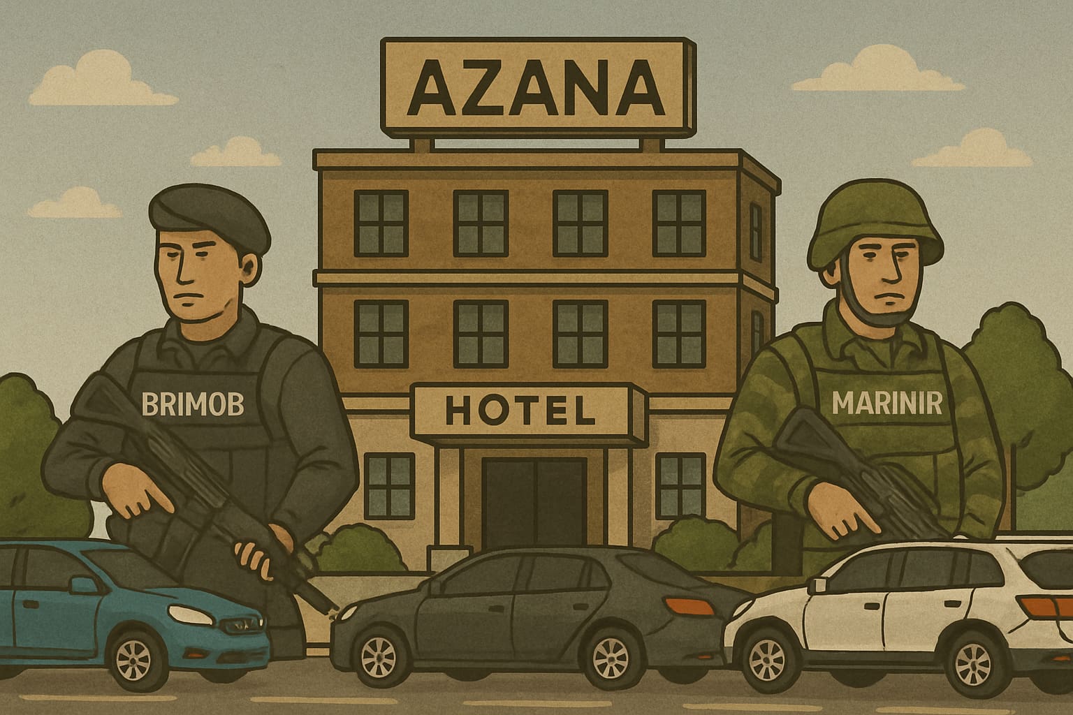 Hotel Azana Dibeking Marinir dan Brimob
