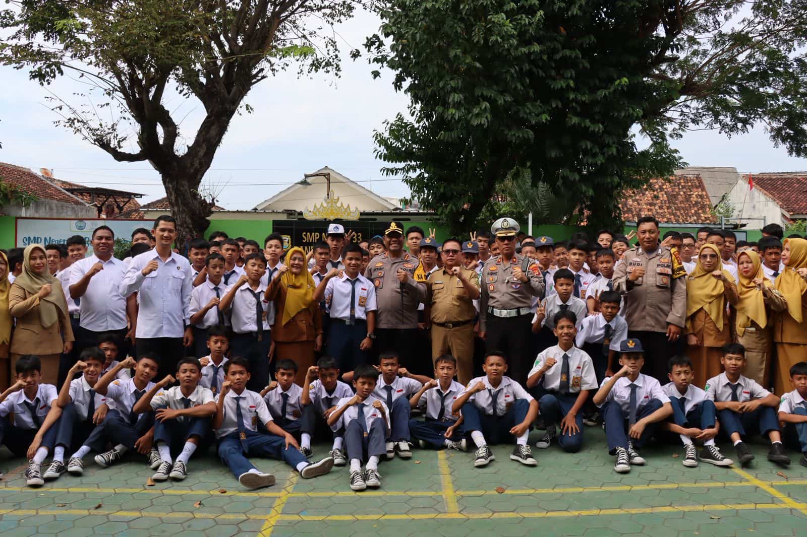 Sambangi SMPN 5, Kapolresta Bandar Lampung Ajak Pelajar Jauhi Kenakalan Remaja