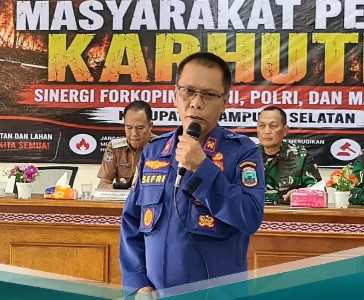 Damkarmat Lamsel Minta BTB Aktif Soal Karhutla