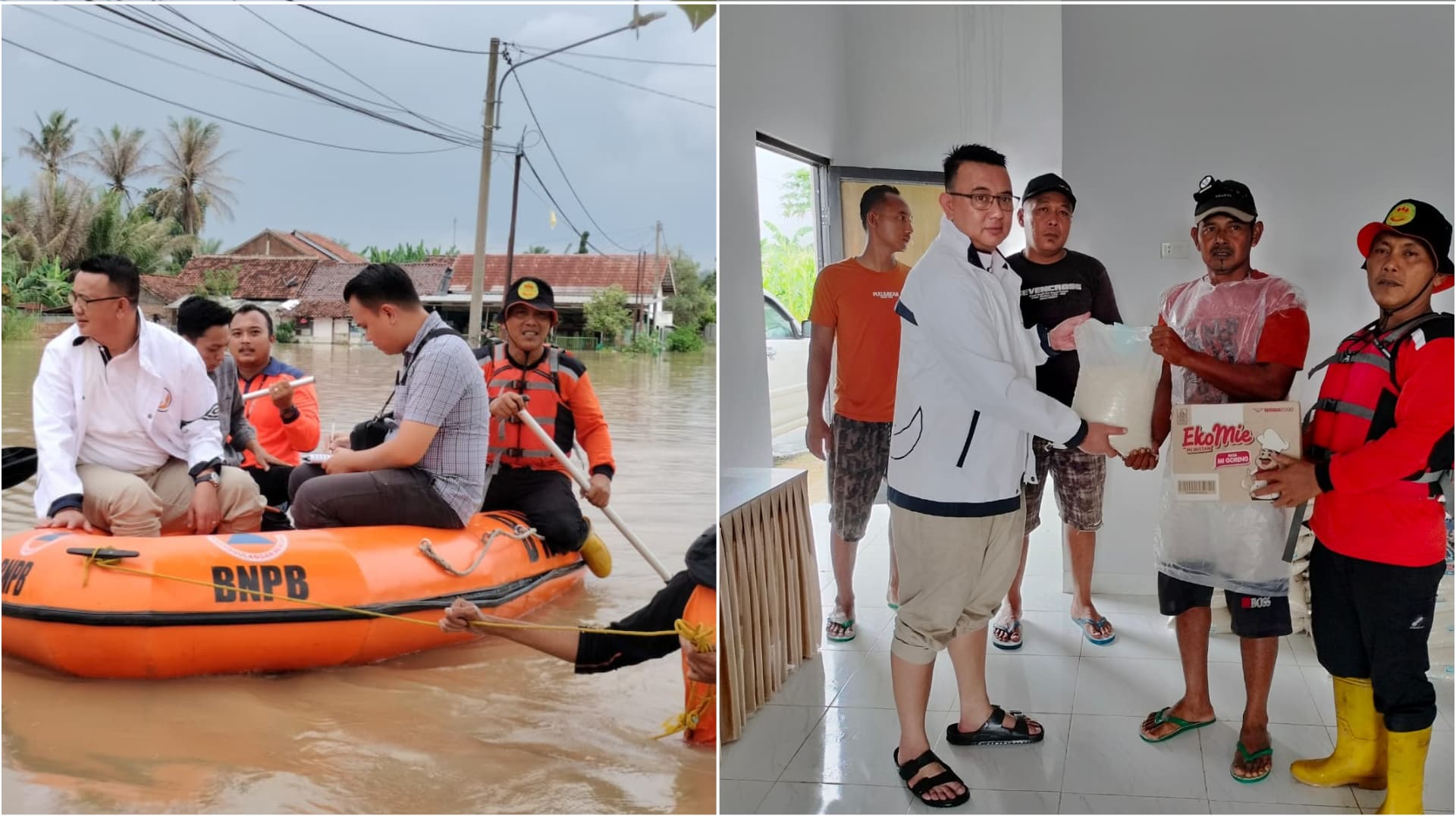 DPRD Lampung Tinjau dan Berikan Bantuan ke korban Banjir di Pringsewu
