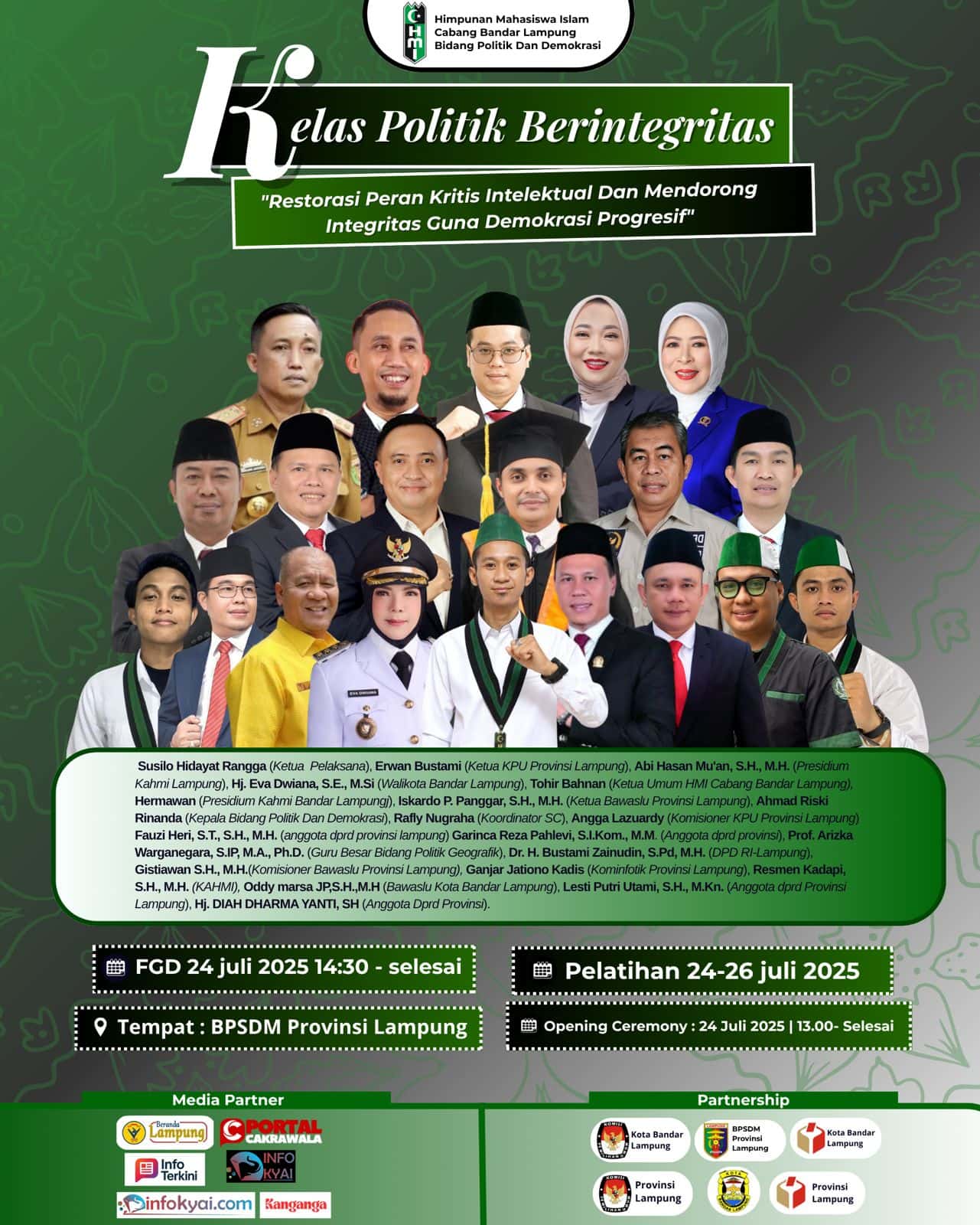 HMI Balam Gelar Kelas Politik Berintegritas 2025
