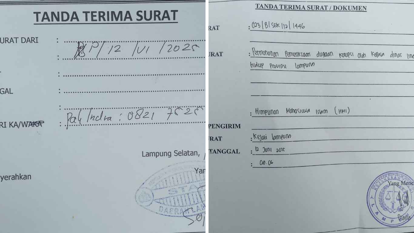 HMI Cabang Bandar Lampung Laporkan Kepala DLH Provinsi ke Polda dan Kejati Terkait Tambang Ilegal