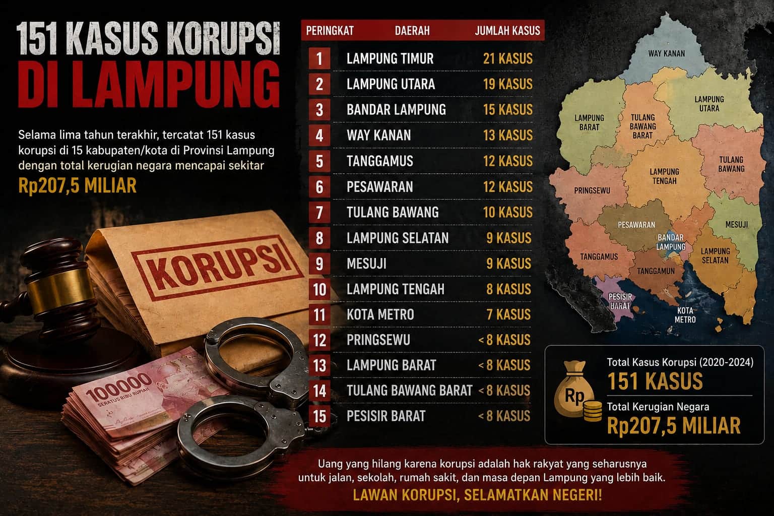 Korupsi Tumbuh Subur di Lampung