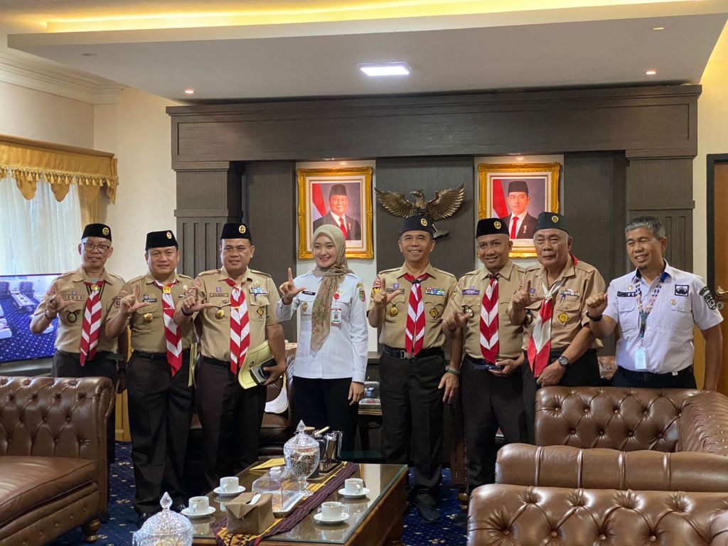 Kwarnas Gerakan Pramuka Audiensi dengan Wakil Gubernur Lampung Bahas Kesiapan Karang Pamitran Nasional 2028