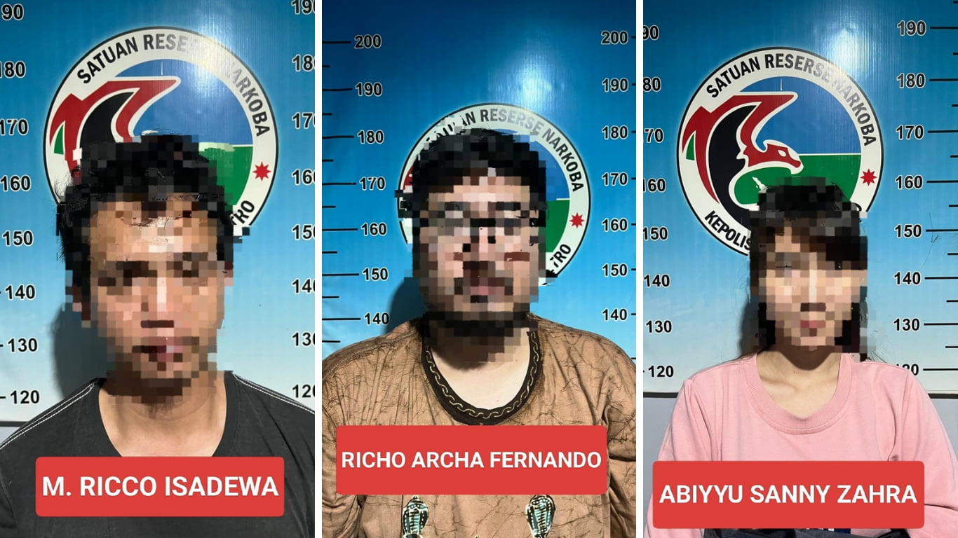 Digerebek di Metro Tengah Malam, Empat Orang Ditangkap Bersama Sabu dan Senpi Rakitan