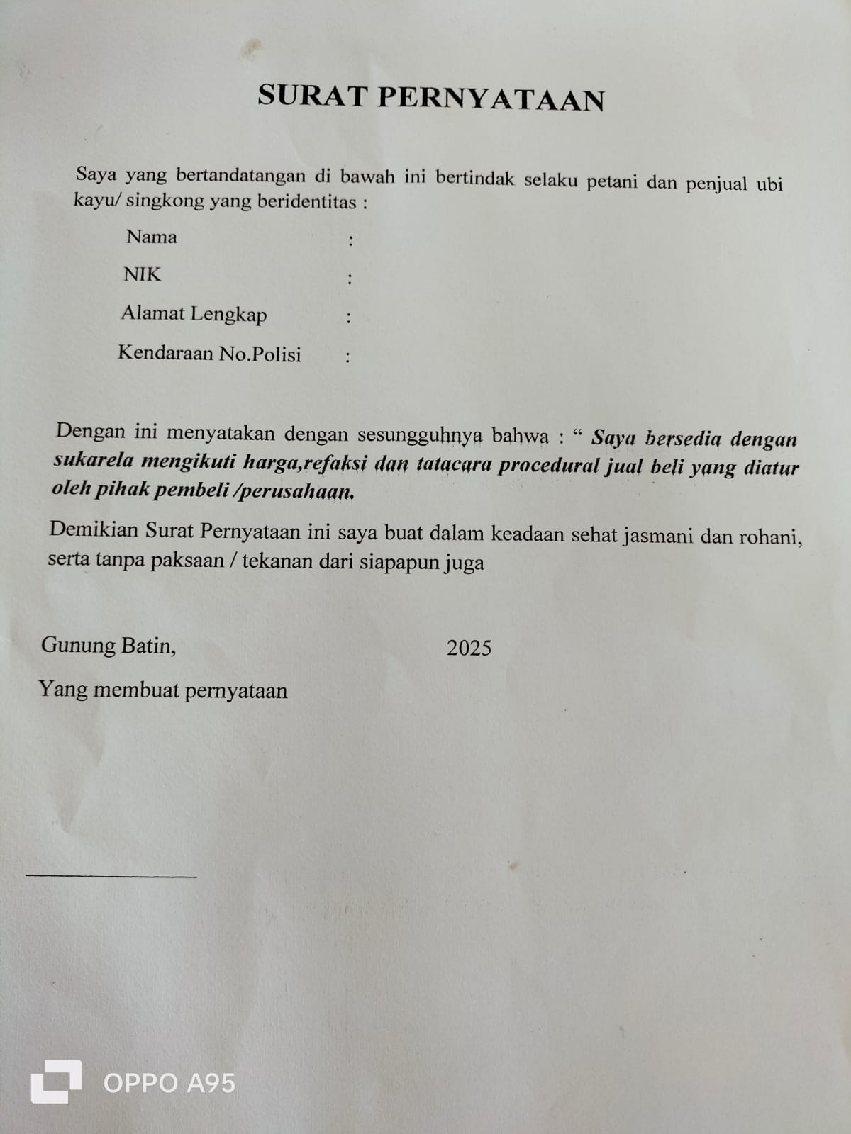Petani Singkong di Lampung Tengah Kecewa dengan Kebijakan Pabrik Tapioka Sinar Laut