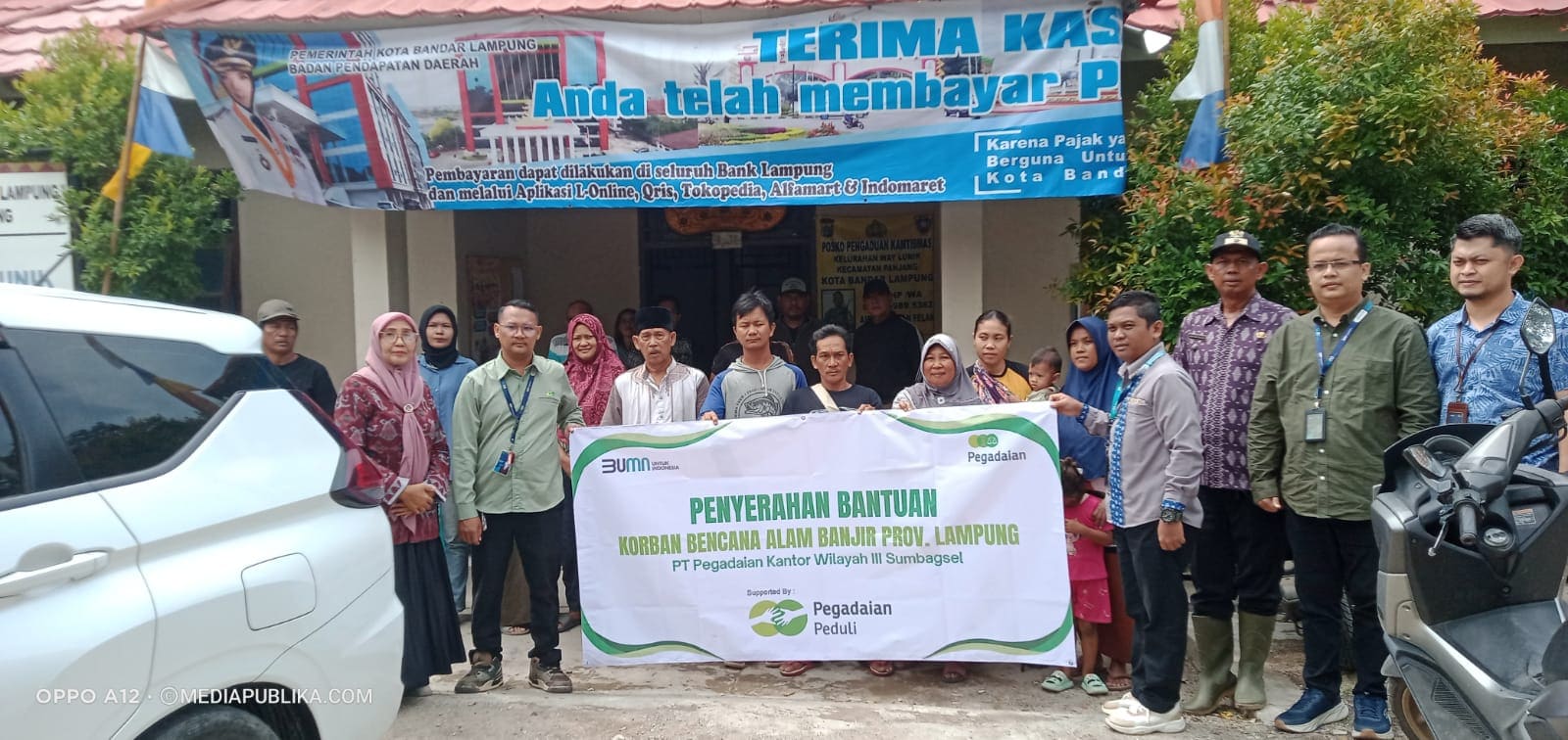 Pengadaian Kanwil Sumbagsel Salurkan Bantuan ke Warga Terdampak Banjir