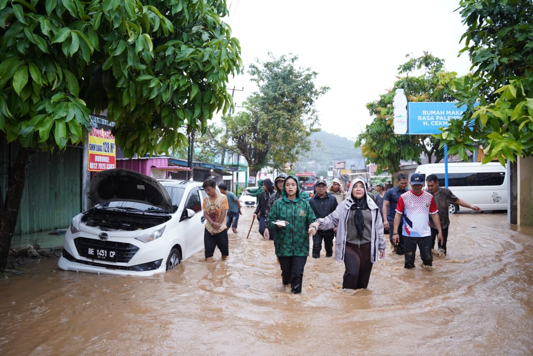 Eva Dwiana Berikan Bantuan dan Soroti Penyebab Banjir di Panjang Utara