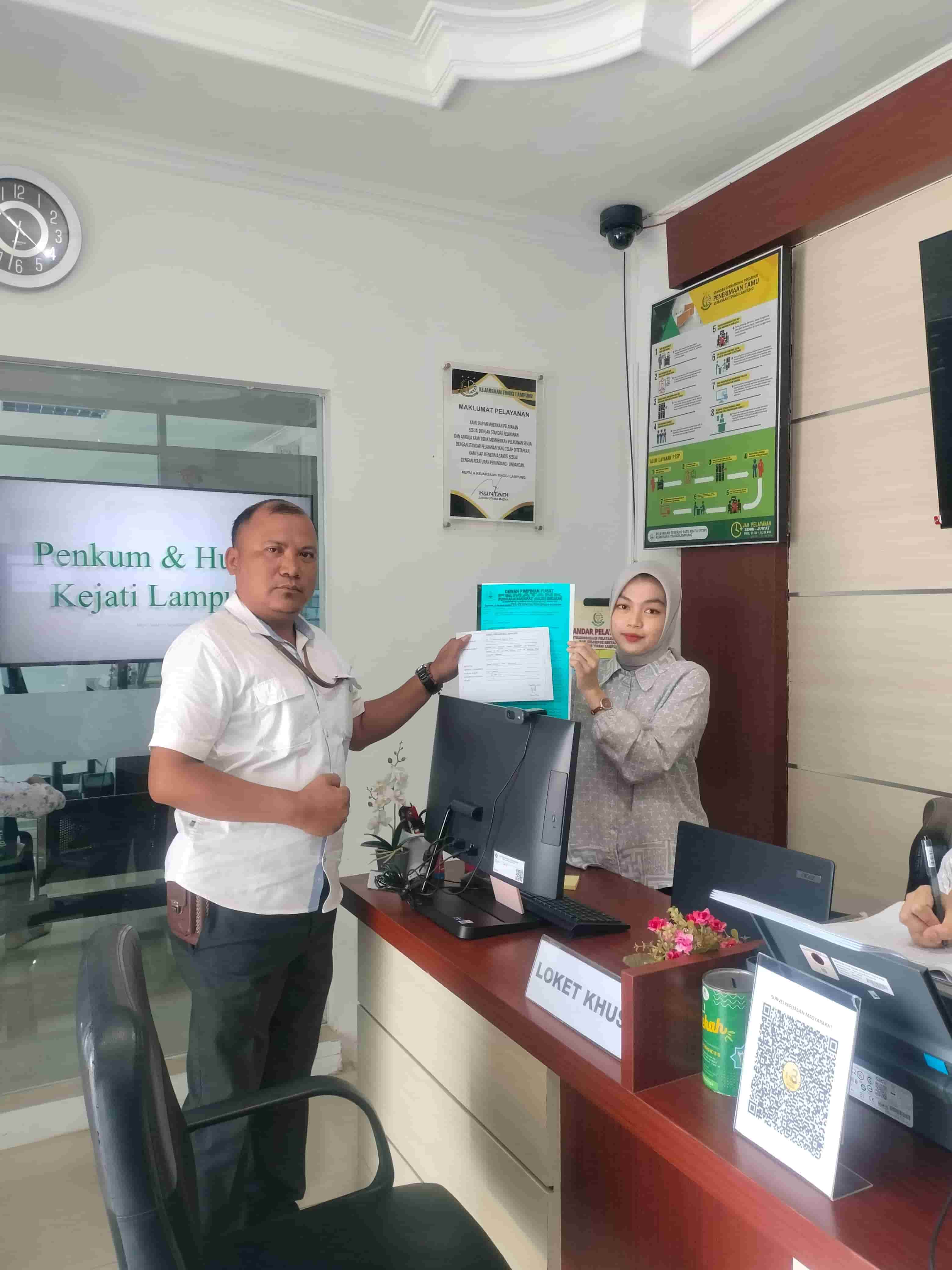 DPP Pematank Laporkan Dugaan KKN dan Gratifikasi Dinas PUPR Tanggamus ke Kejati Lampung