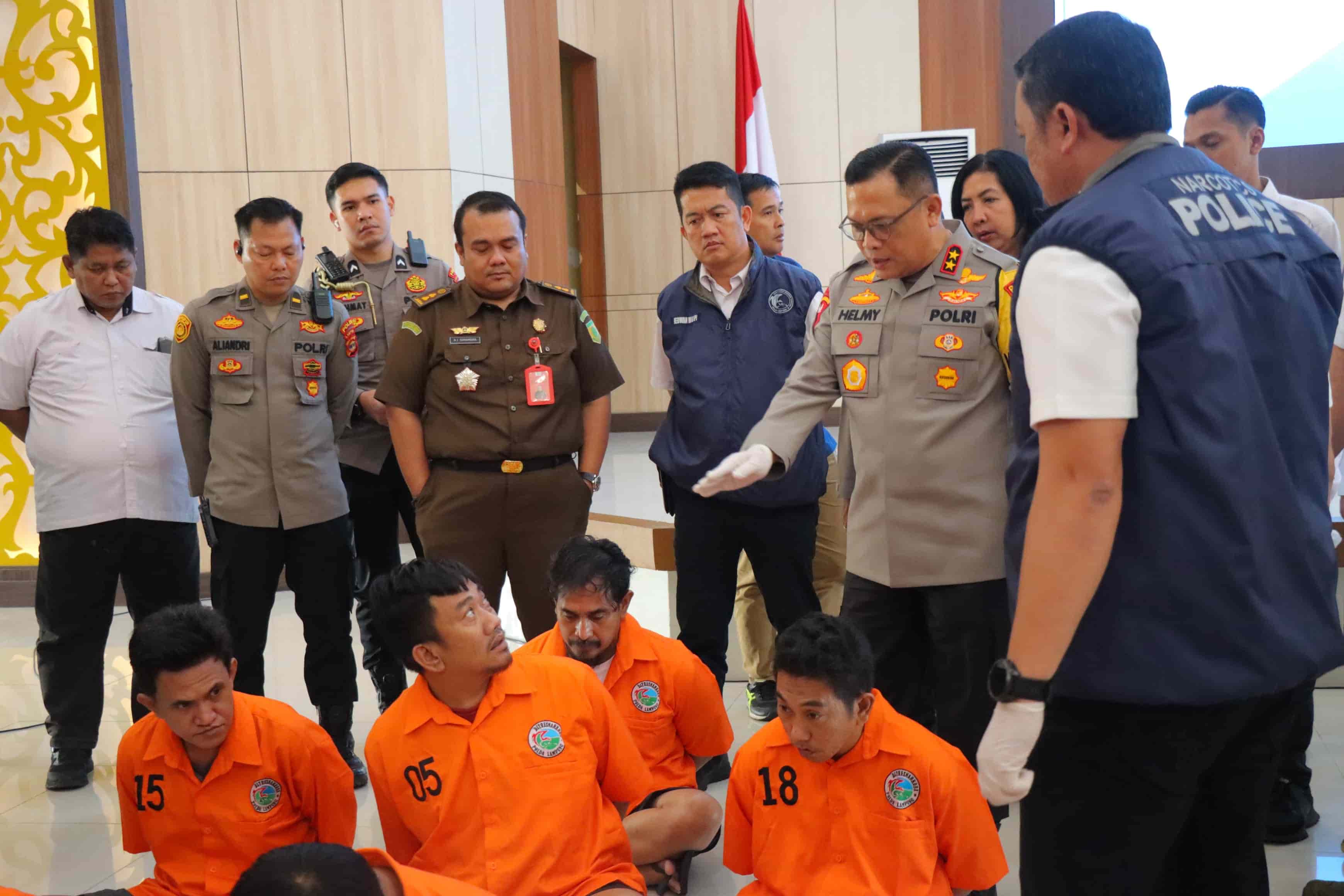 Operasi Pekat Krakatau 2025: Target 200 Kasus, Polda Lampung dan Jajaran Berhasil Ungkap Lebih dari 100 Kasus