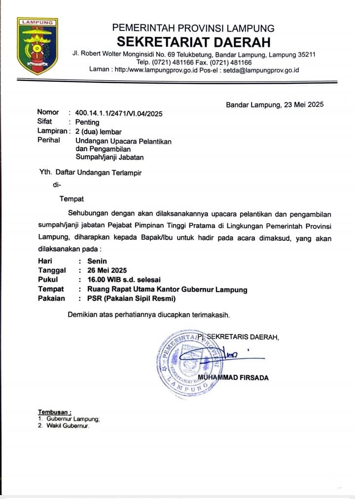 Pemprov Lampung Rolling Eselon II, Direktur RSUDAM Dikabarkan Diganti ?