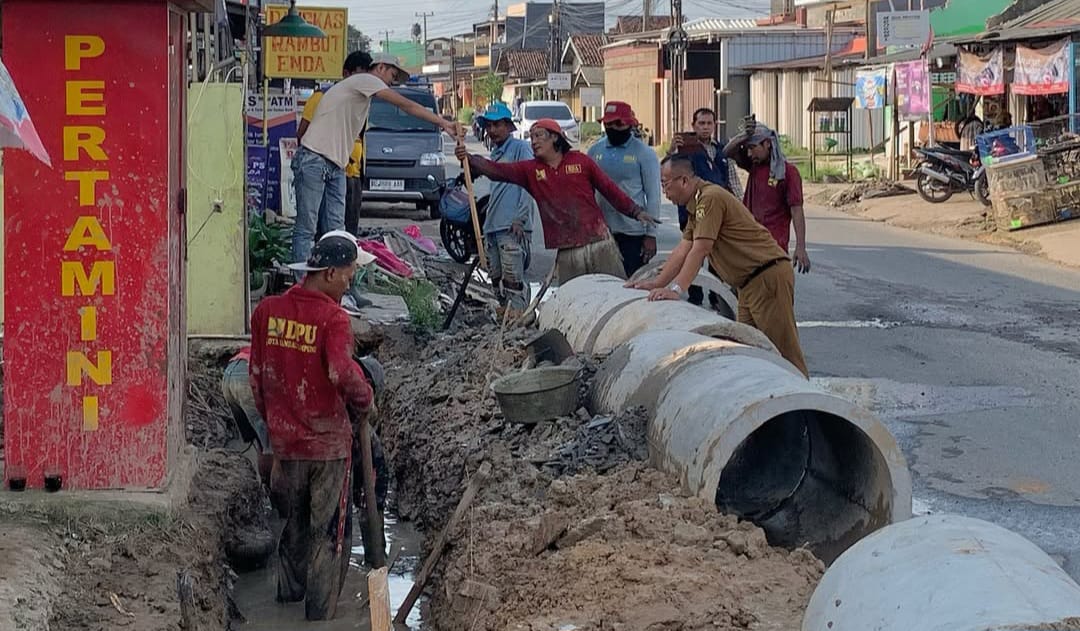 Antisipasi Banjir, Drainase Baru Dibangun di Sukarame Bandar Lampung