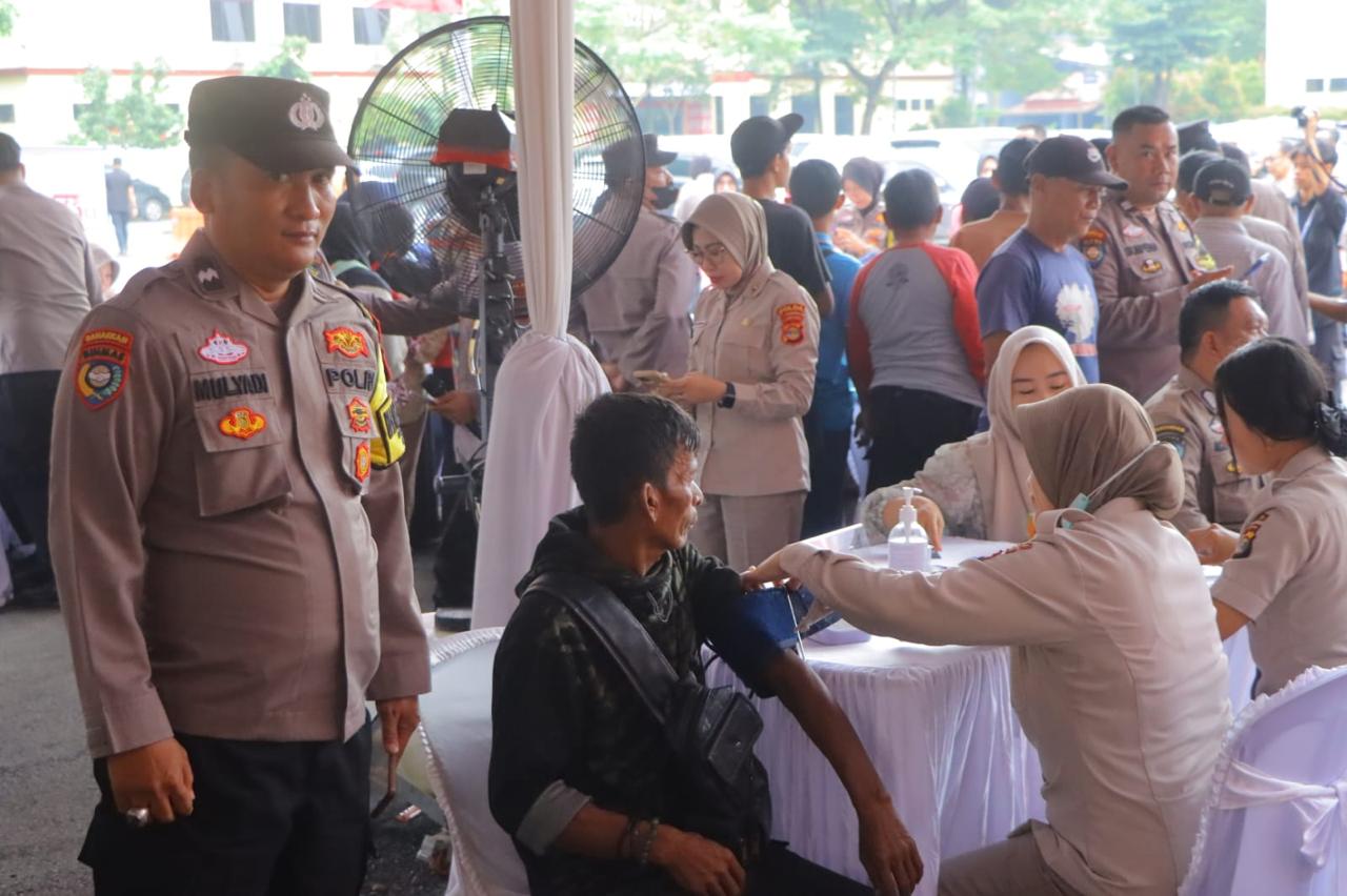 Polda Lampung Gelar Bakti Kesehatan Gratis Bagi Masyarakat