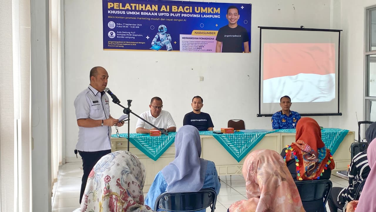 25 Pelaku UMKM Provinsi Lampung Ikuti Pelatihan Artificial Intelligence (AI)