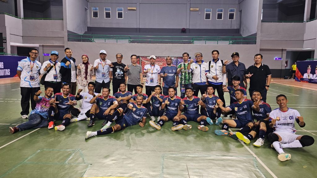 Tim Futsal Pemprov Lampung Bantai Setjen KPU 10–0 di Bapor Korpri 2025