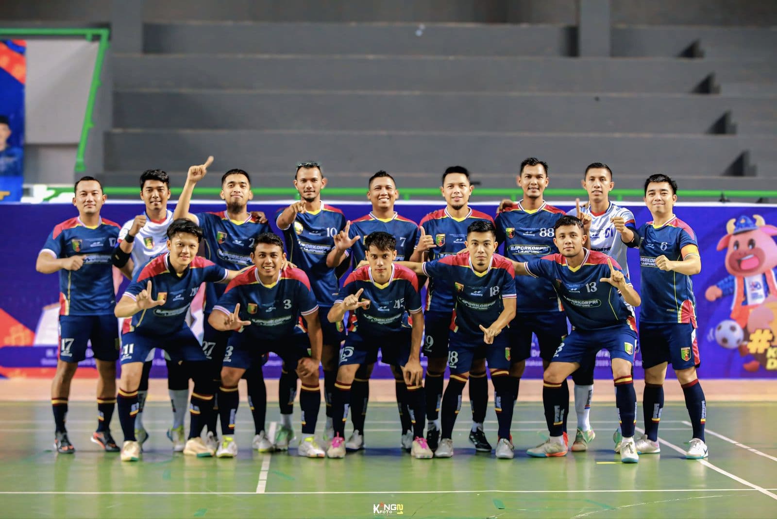 Futsal Pemprov Lampung Ukir Sejarah, Bungkam Kementerian ATR/BPN dan Melaju ke 8 Besar Pornas Korpri 2025