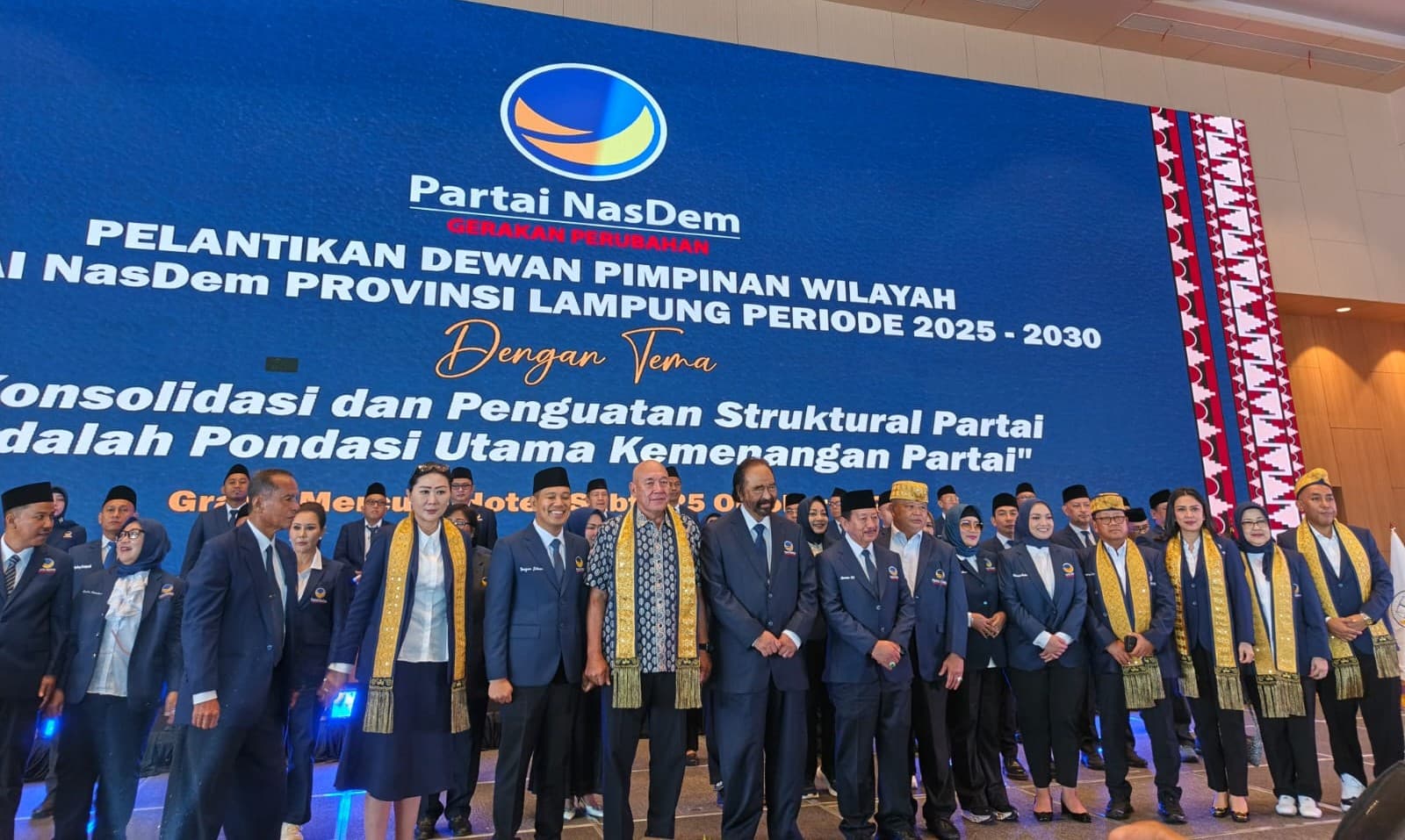 Pelantikan Pengurus DPW NasDem Lampung Periode 2025–2029