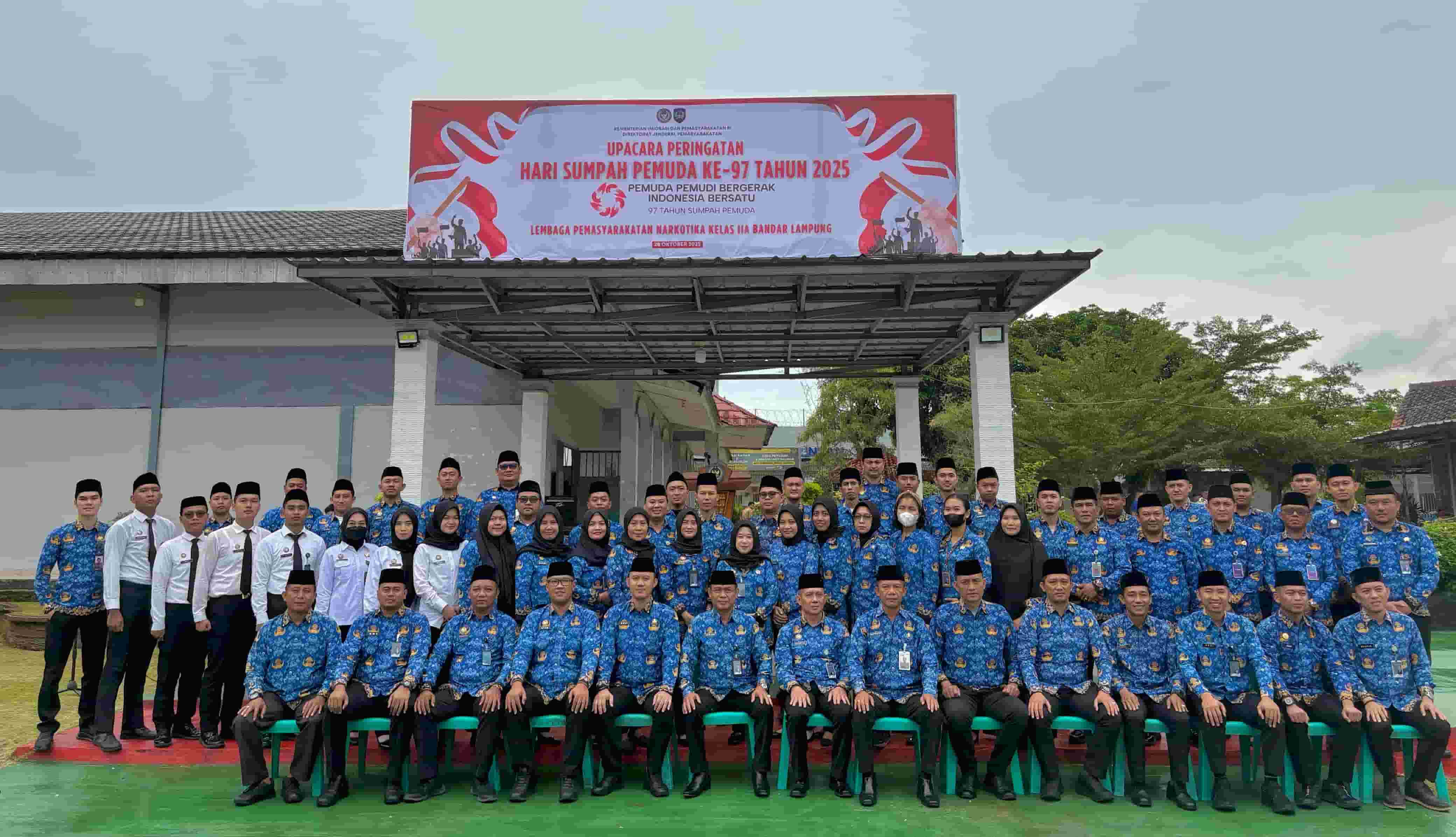 Lapas Narkotika Bandar Lampung Kobarkan Semangat Sumpah Pemuda ke-97 Tahun 2025