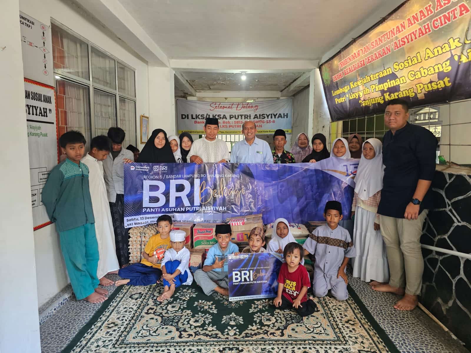 BRI Kanca Tanjung Karang Salurkan Kepedulian Sosial ke Dua Panti Asuhan