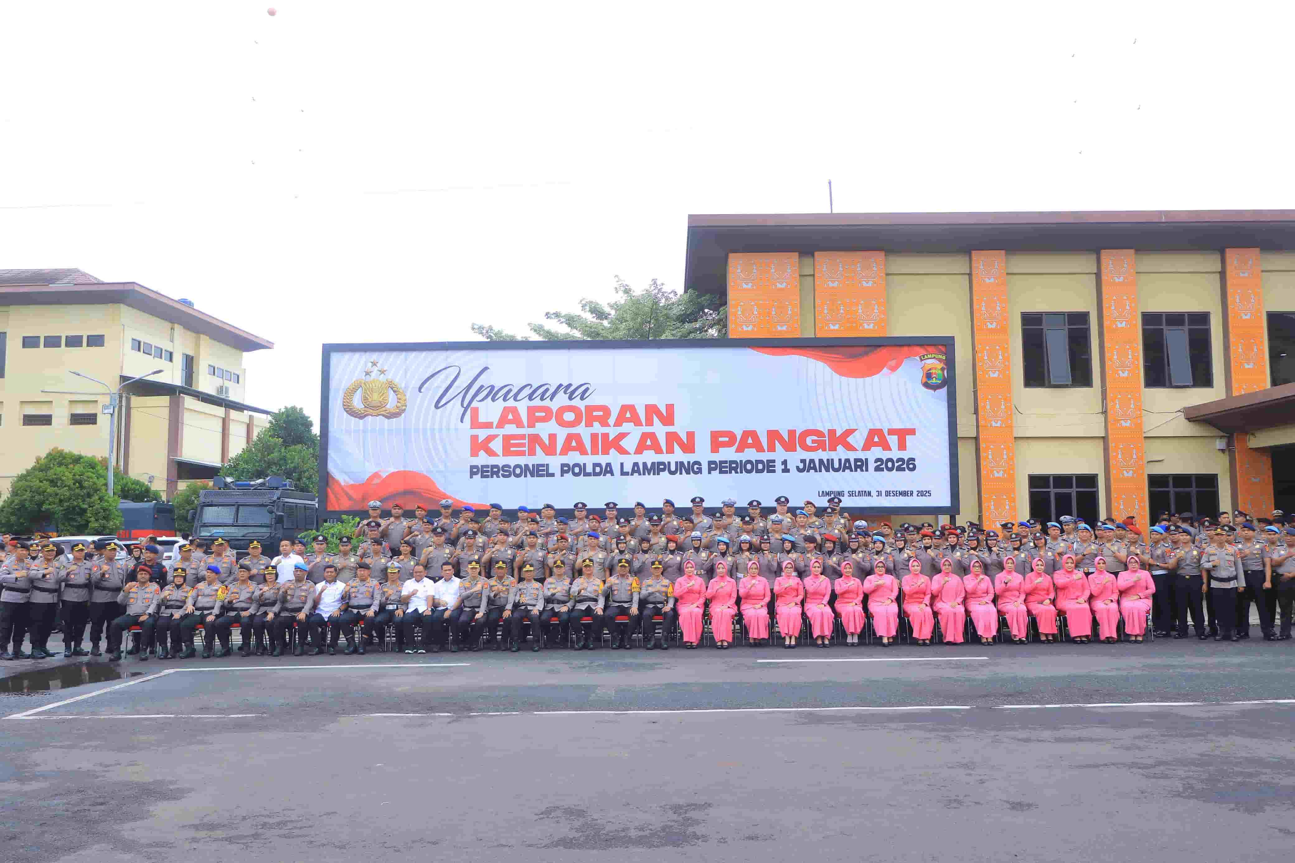 1.256 Personel Polda Lampung Naik Pangkat