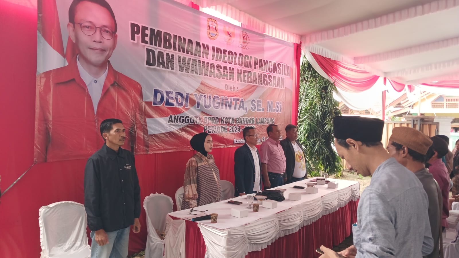 Dedi Yuginta Gelar Pembinaan Ideologi Pancasila di Tanjungkarang Timur