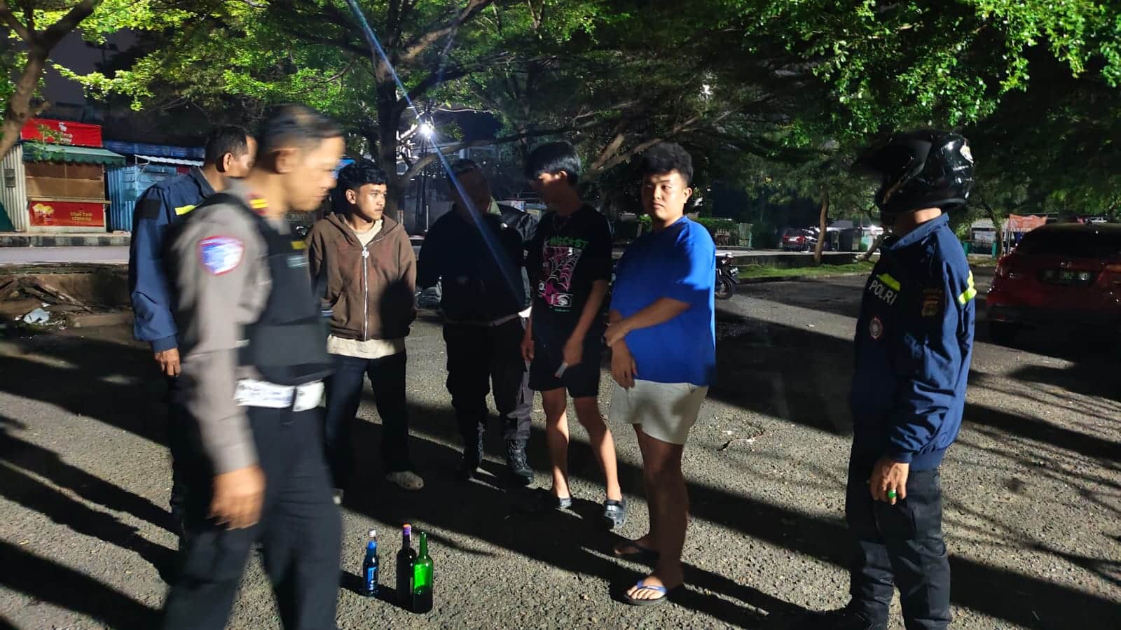 Polsek TKB Bubarkan Remaja Pesta Miras di Parkiran Stadion Pahoman