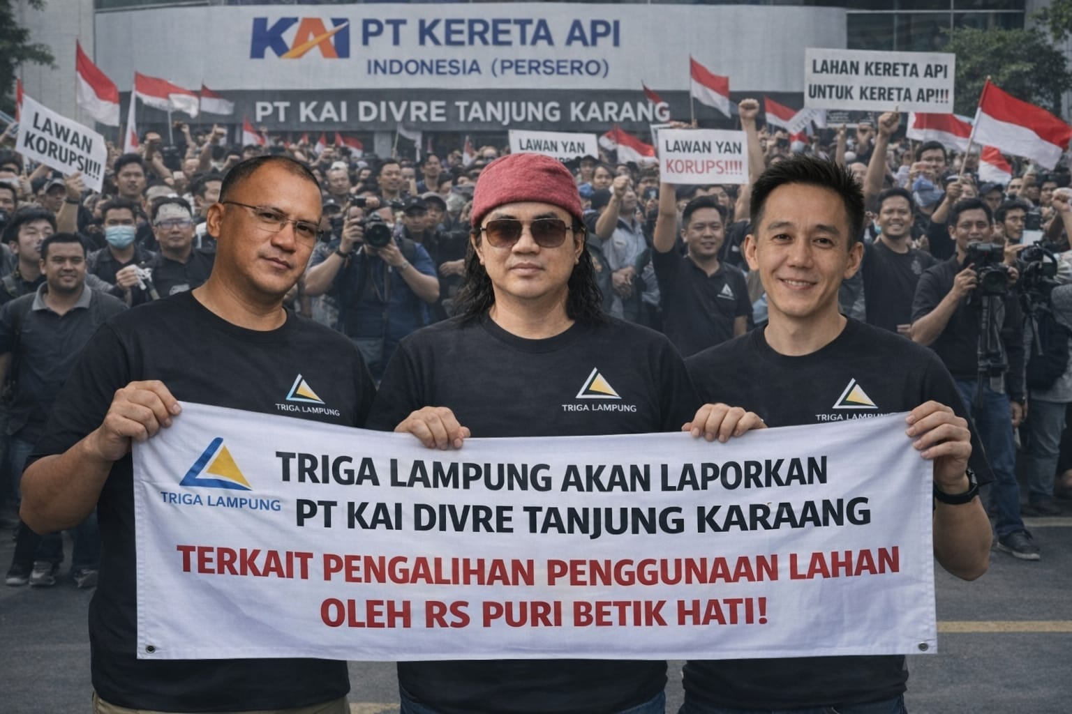 Triga Lampung Akan Laporkan PT KAI Divre IV Tanjungkarang ke Kantor Pusat