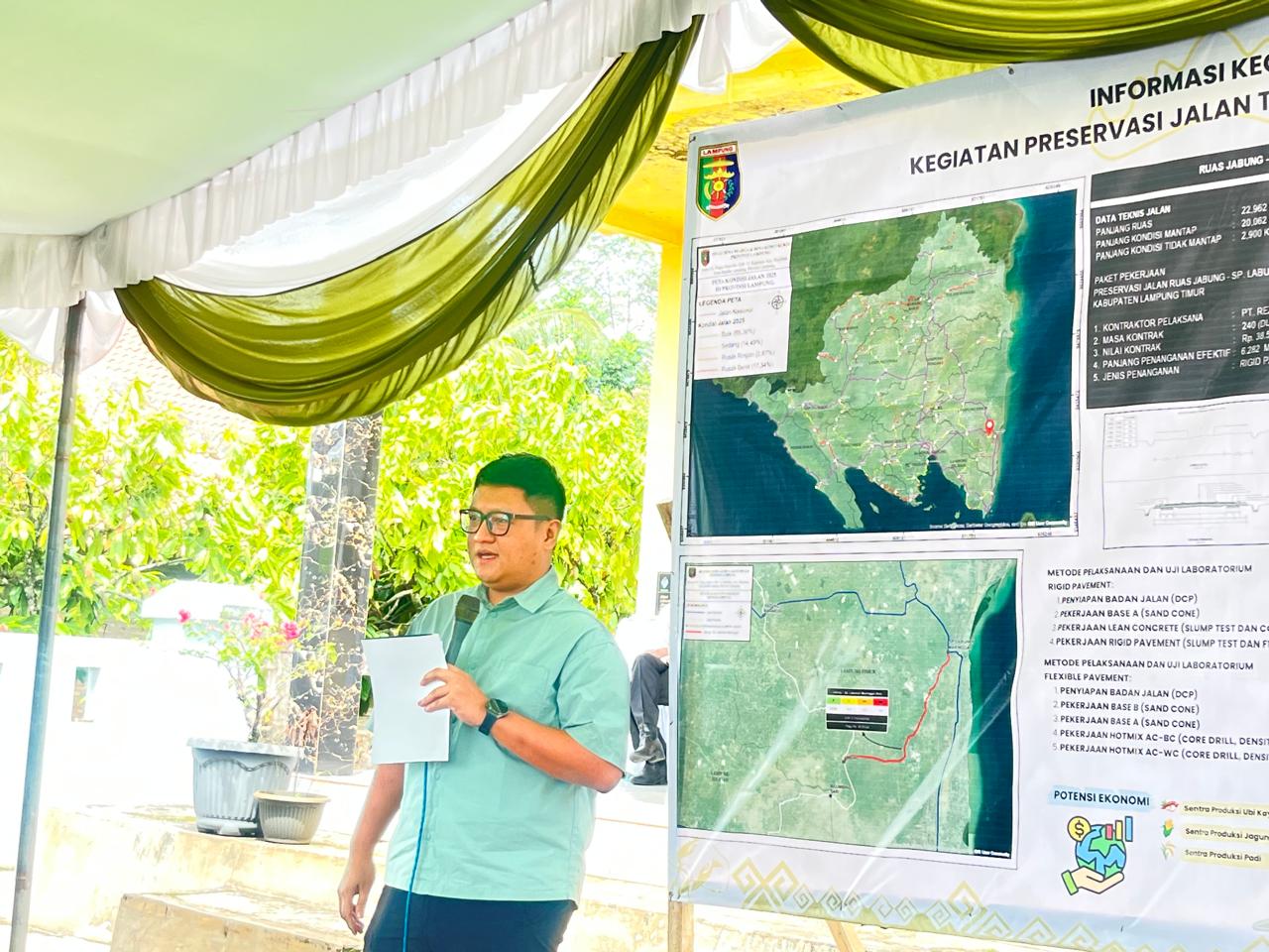 Jalan Vital Lampung Timur Dikebut, Giri Akbar Minta Kualitas Tahan Lama