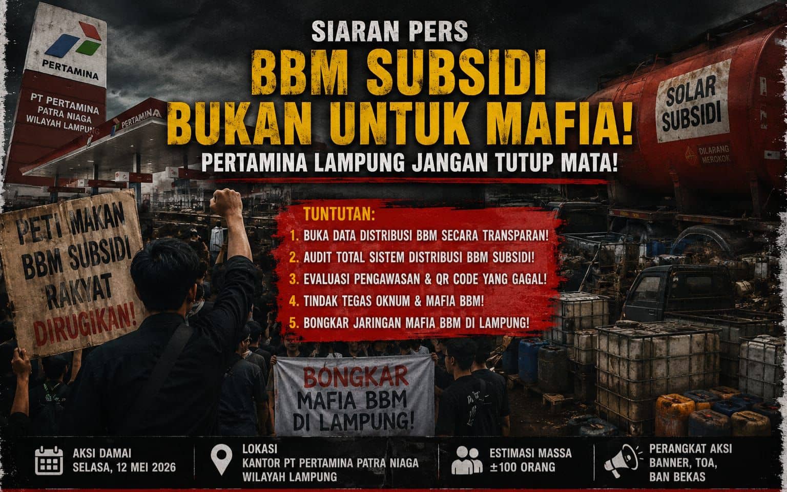 BBM Subsidi Diduga Dijadikan Ladang Bisnis Ilegal - Pertamina Lampung Jangan Tutup Mata