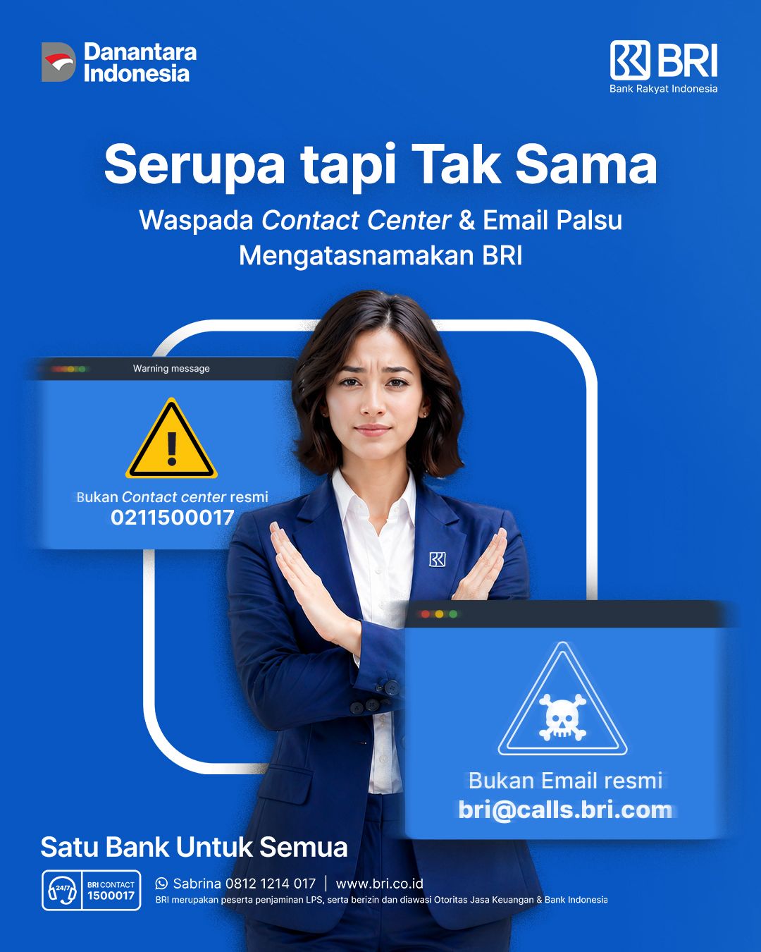 BRI Region 5 Bandar Lampung Ingatkan Masyarakat Kenali Contact Center dan Email Resmi BRI