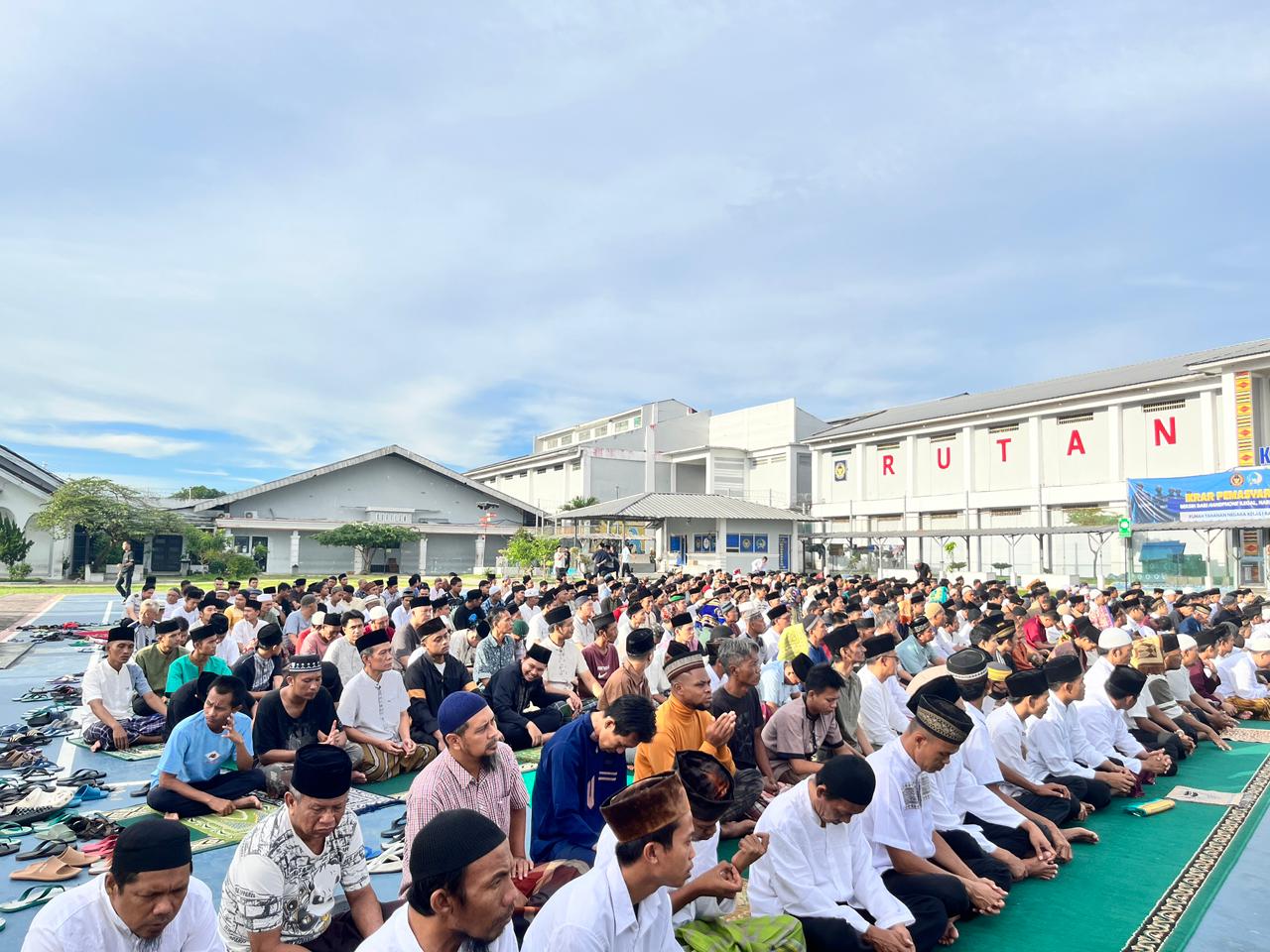 Rutan Kelas I Bandar Lampung Laksanakan Sholat Idul Adha 1447 H dengan Hikmat