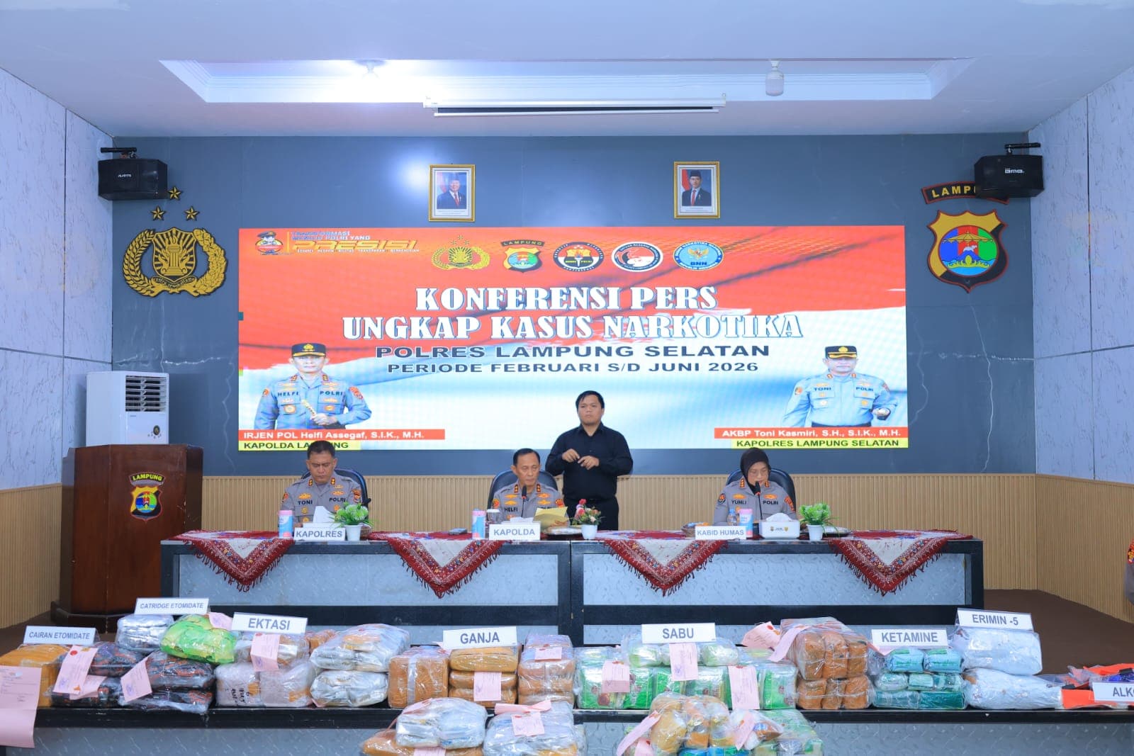 Polda Lampung Bongkar 17 Kasus Narkotika