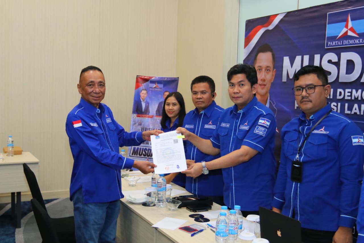 Edy Irawan Arief Melaju sebagai Calon Tunggal Ketua Demokrat Lampung