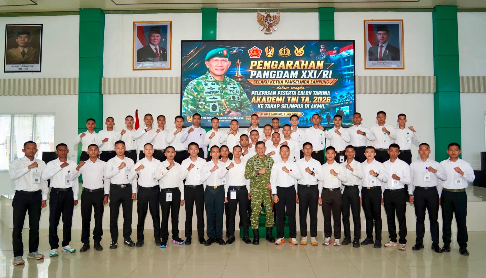 Langkah Awal Menuju Pengabdian, Pangdam Lepas Catar Kodam XXI/RI