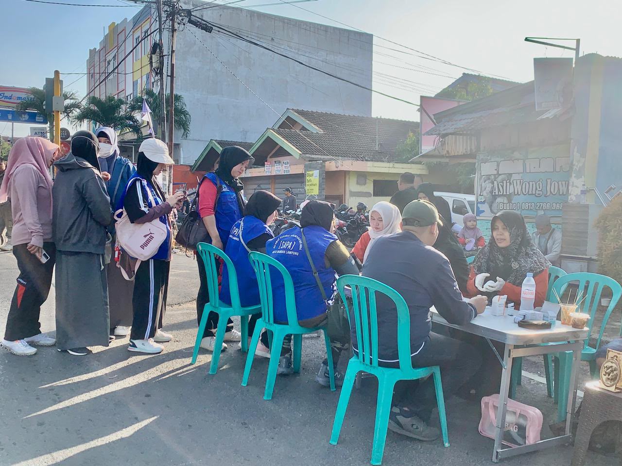 UPT Puskesmas Way Kandis Gelar Cek Kesehatan Gratis bagi Pelaku UMKM