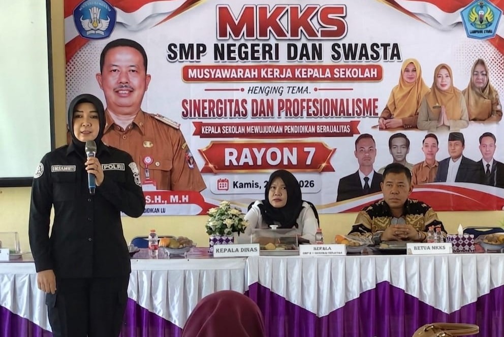 Polres Lampung Utara Berikan Penyuluhan Bullying dan Judi Online kepada Kepala Sekolah se-Lampung Utara