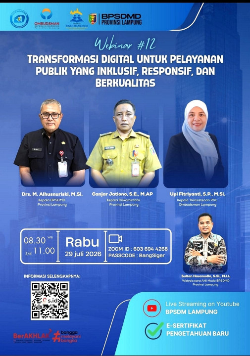 BPSDMD Gelar Webinar SIGER BANGKOM