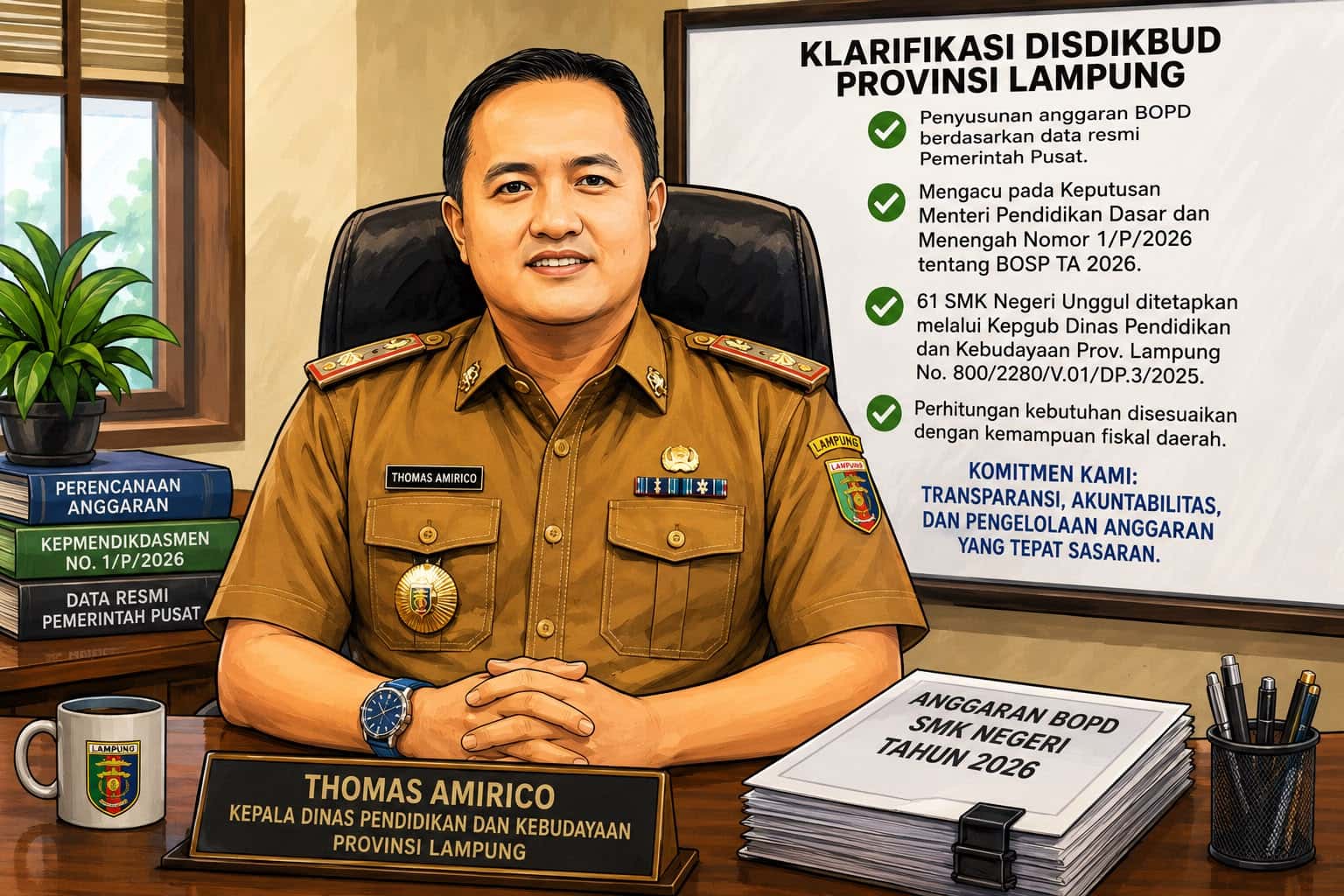 Disdikbud Lampung Klarifikasi Pemberitaan BOPD SMK Negeri Unggulan 2026