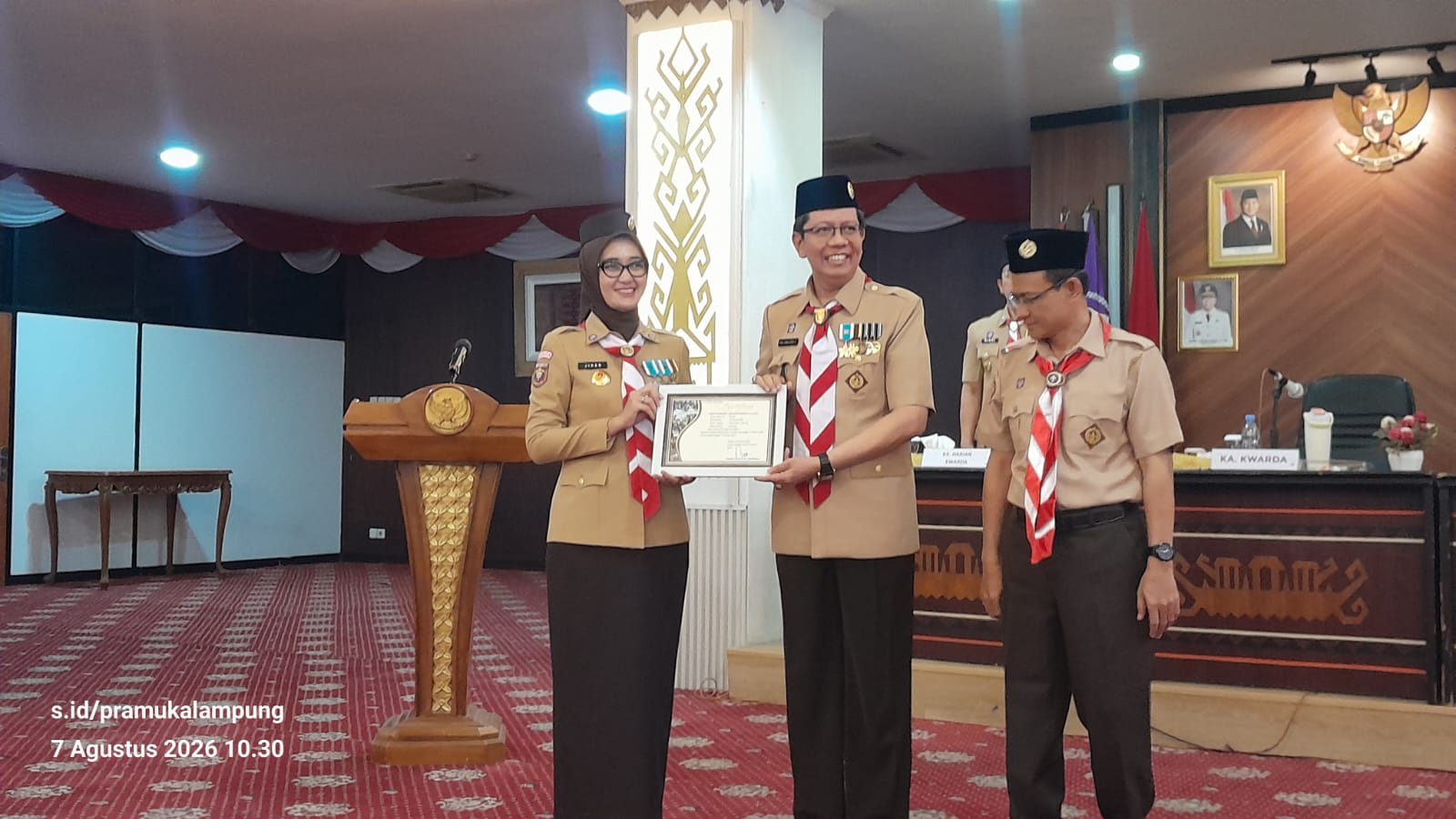 Ketua Kwarda Lampung Lantik Rektor UIN Raden Intan Jadi Kamabigus