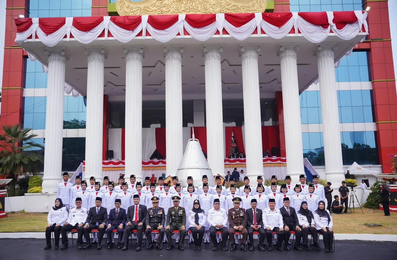 ‎Peringatan HUT RI di Lingkungan Pemkot Bandar Lampung Berlangsung Meriah