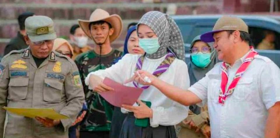 Jihan Tinjau Buperda, Pastikan Kesiapan Apel Besar Hari Pramuka ke-65