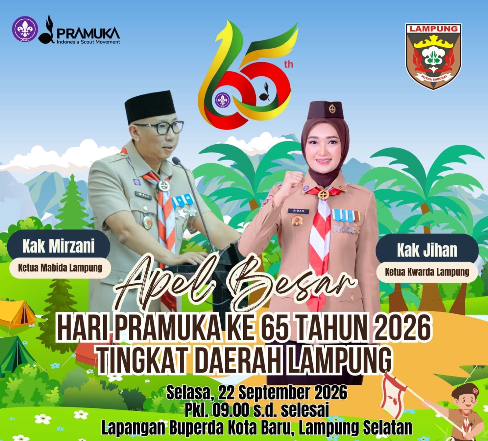 Kwarda Lampung Matangkan Rangkaian Peringatan Hari Pramuka ke-65