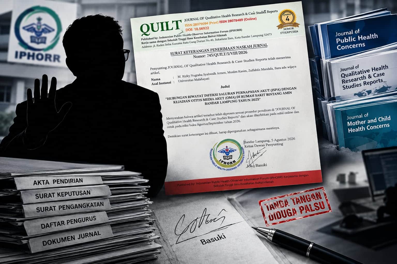 Teguh Hindari Pertanyaan, Dugaan Data dan Tanda Tangan dalam Jurnal Belum Terjawab
