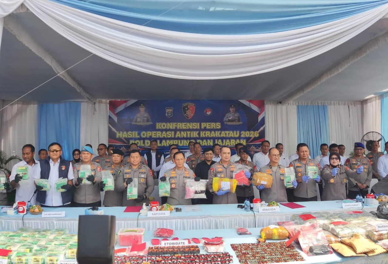 Polda Lampung Ungkap 530 Tersangka dalam Operasi Antik Krakatau 2026