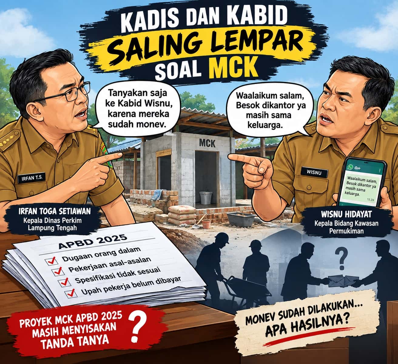 Kadis dan Kabid Saling Lempar Soal MCK