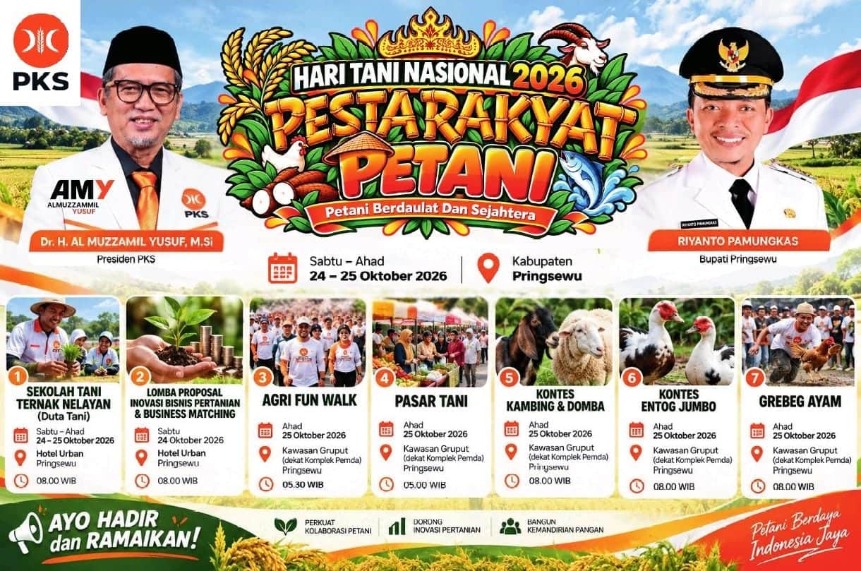 AMY Hadiri Pesta Rakyat Petani di Lampung, Riyono Caping: Bukti Nyata Keberpihakan PKS