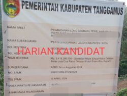 Pematank Soroti Proyek Milik Dinas PU Tanggamus